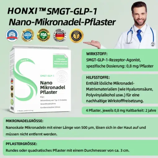 Honxi™ SMGT-GLP-1 Nano-Mikronadel-Pflaster